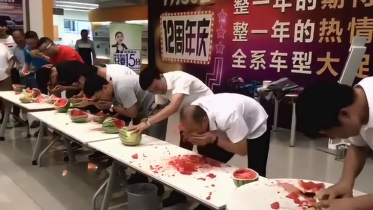 人肉榨汁机,头一次见用西瓜洗脸!