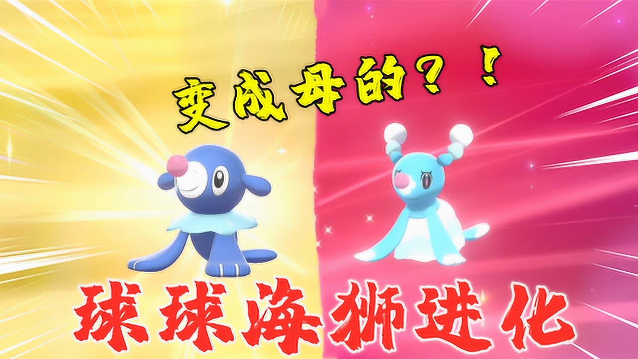 宝可梦剑盾:得到一只公的球球海狮,我把它进化成花漾海狮