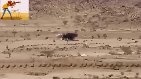 实拍UFO画面，不明飞行物降落在沙漠上，没想到还是被游客拍到了