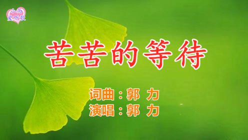 郭力演唱的一首爱情歌曲《苦苦的等待》这是多么痴情,太伤感了