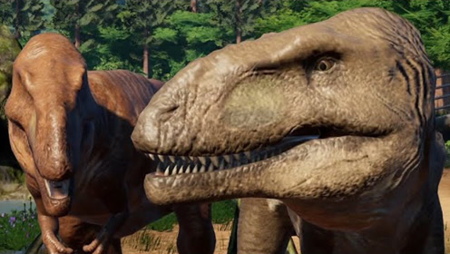 恐龙星球:鲨齿龙 vs 棘龙,突围战 ~(侏罗纪世界)·j w