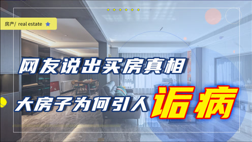 大房子宽敞好住 但却引人诟病 网友道出买房真相 腾讯om视频 腾讯网