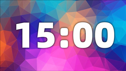 15分钟倒计时(滴答声 32秒闹铃)| 倒计时视频素材