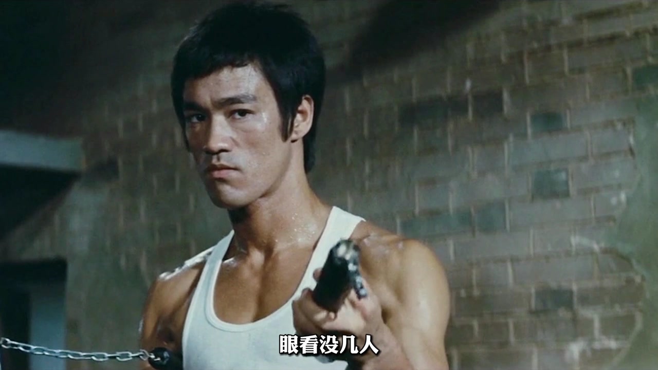 李小龙经典电影之猛龙过江5,唐龙双节棍大显身手