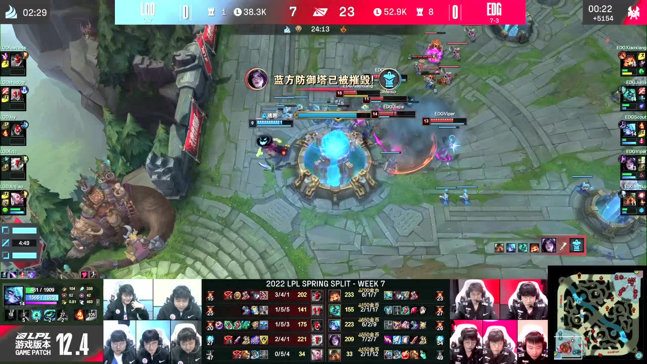 SCOUT薇古丝完美反扑丝血逃生 VIPER卡莎怒收三杀团灭LGD