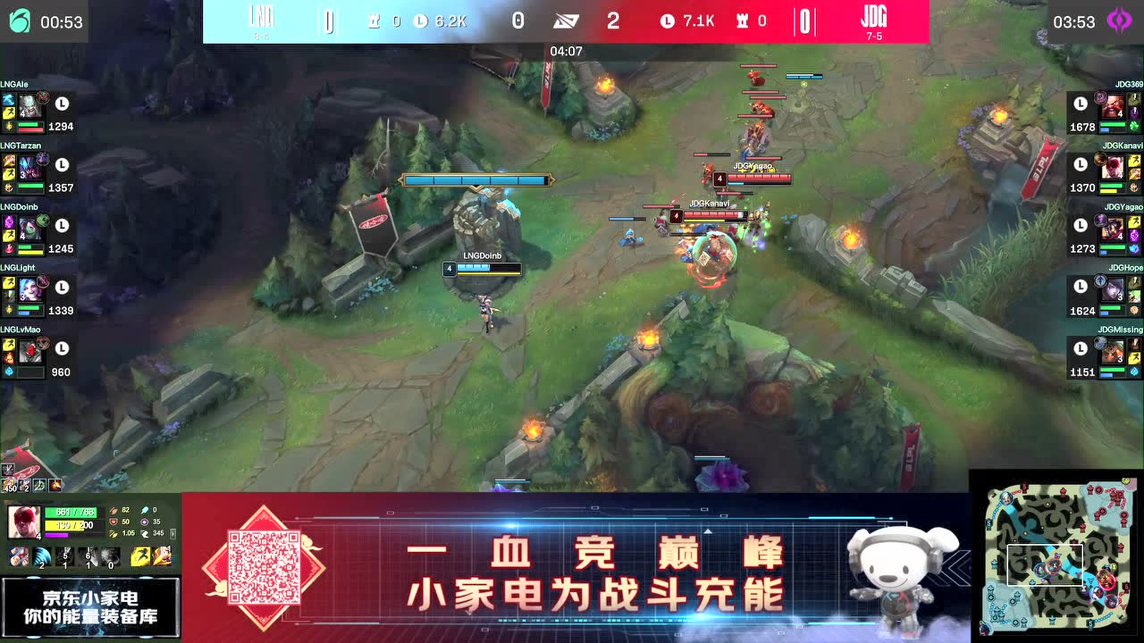 LNG三人集结强越下塔 369酒桶TP支援0换2