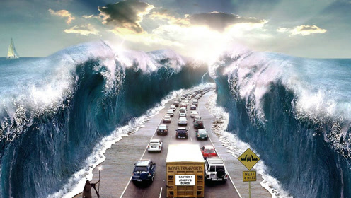 摩西分海神迹出现,大海被劈成两半,不可思议