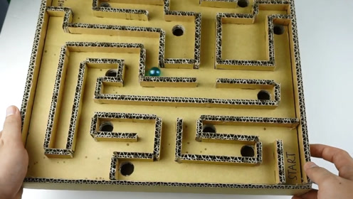 如何用纸板自制弹珠迷宫,diy新奇又好玩的小玩具