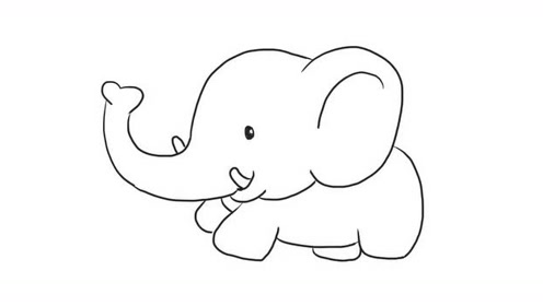可爱的小象亲子绘画儿童简笔画视频 宝宝轻松学画画