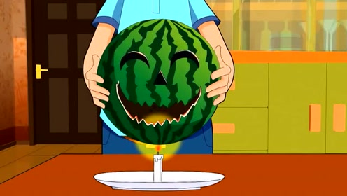 大头儿子做的西瓜灯