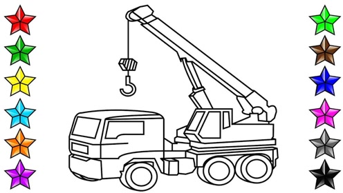 趣味简笔画:画起重机大吊车
