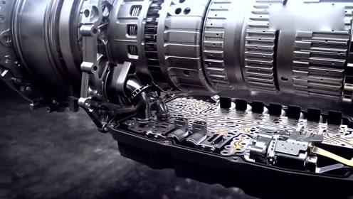3d动画展示奔驰9速变速箱内部构造,了解自动变速箱工作原理