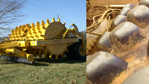 老外拿48吨重羊足碾1天开荒25亩 效率惊人还能省1台开荒机的钱 腾讯视频