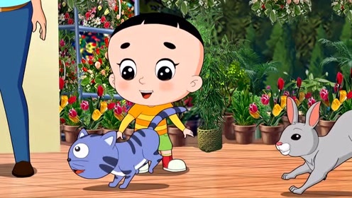 大头儿子小头爸爸:宠物店老板一敲铃铛,小动物们都自己回来了!