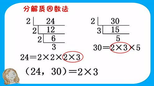 最大公因数 分解质因数法 腾讯视频