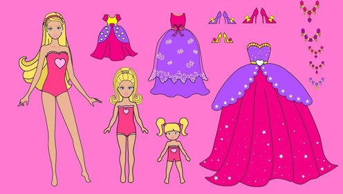 成人卡纸手工 画画小公主打扮换装游戏