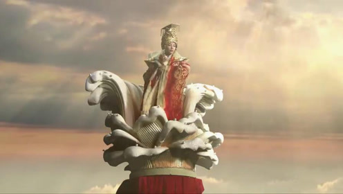 妈祖功德圆满,终于羽化成仙,赤脚大仙特地派云撵来接她上天