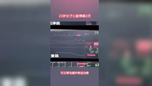 23岁女子心脏停跳3天奇迹治愈 腾讯视频