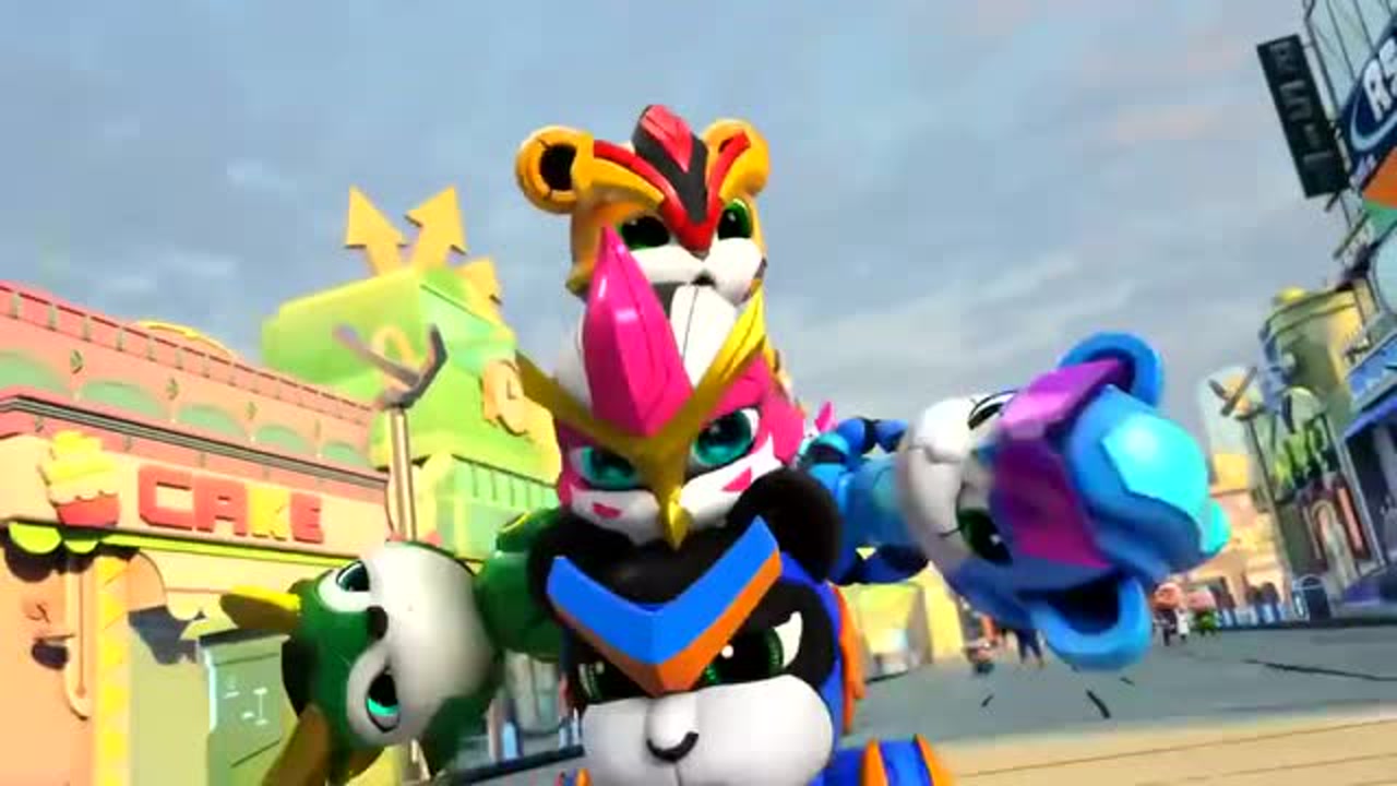 猪猪侠之超星萌宠:超星萌宠进行合体,可姿势也太奇怪了,真搞笑