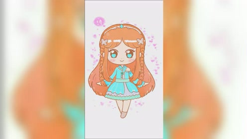 斗罗宁荣荣 卡通简笔画 画画教程 q版宁荣荣