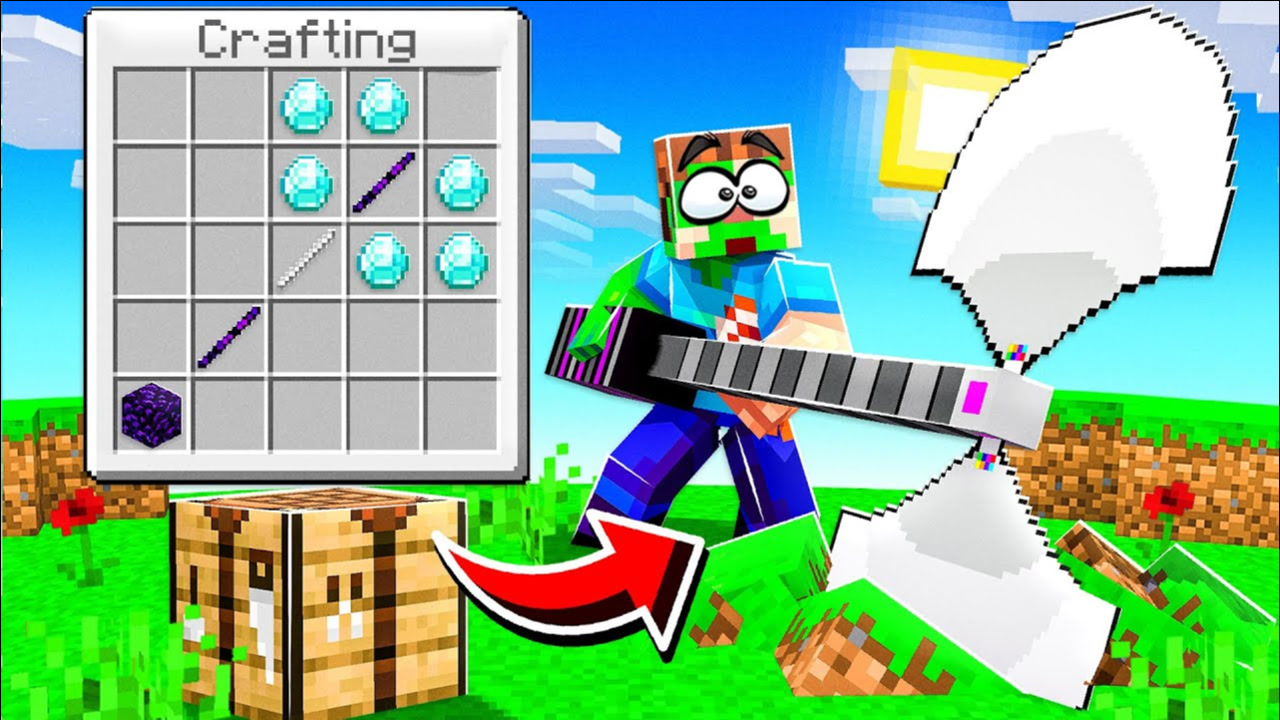 我的世界:教你制作一把彩虹剑,太帅气了吧?