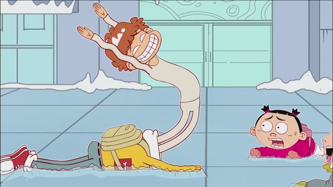 阿衰冻雨天上演"金蝉脱壳",好学生大脸妹也跟着学