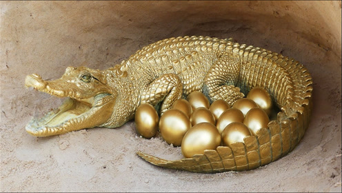 小伙土坑里发现"金蛋",还有只金鳄鱼,真有意思!