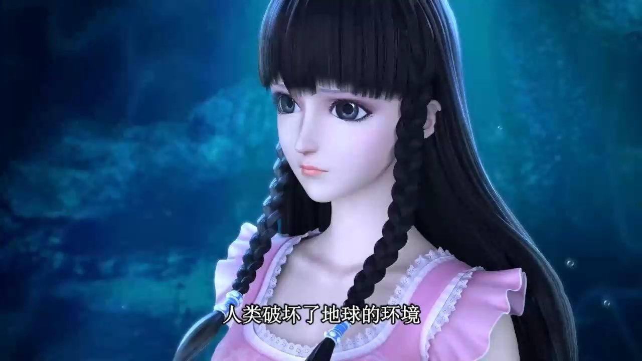 精灵梦叶罗丽第九季:王默帮助冥神清理身下的垃圾,却意外遇险,幸亏水