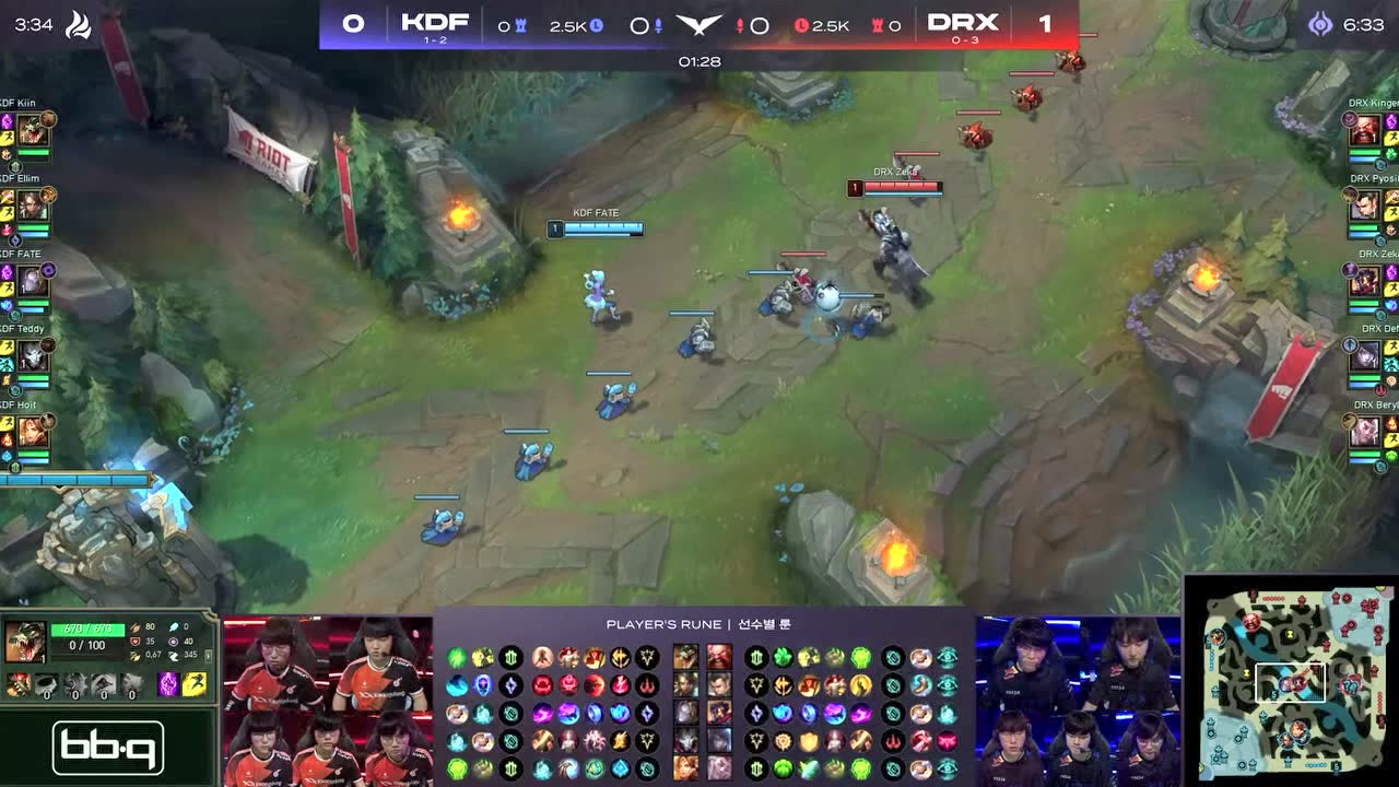 【回放】2022LCK春季赛W2D5 KDF vs DRX 第二局