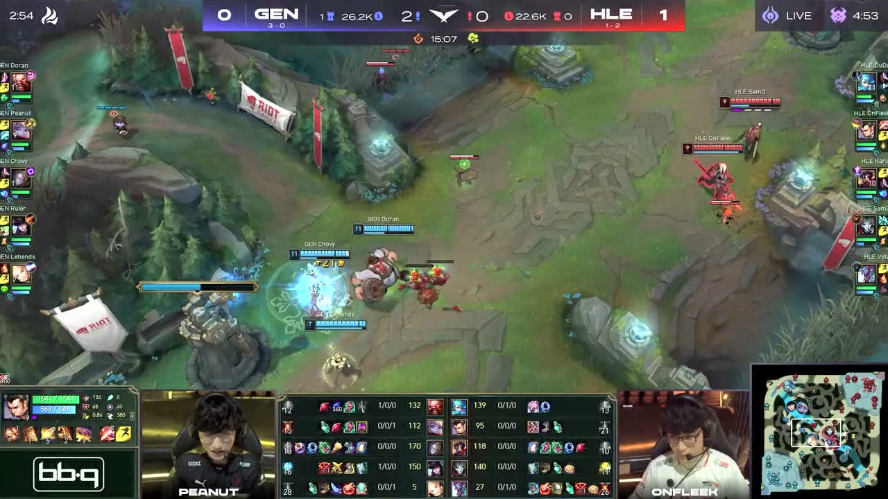 【回放】2022LCK春季赛W2D4 GEN vs HLE 第二局