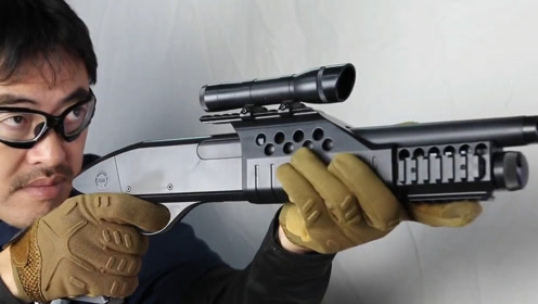 风靡日本的霰弹bb枪,一测命中率瞬间尴尬,五米连打几十发都没中!