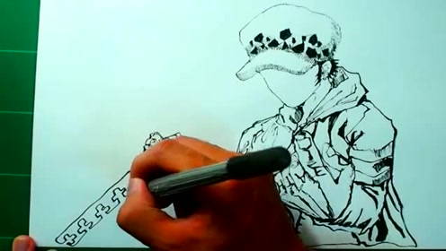 不愧是职业漫画家 看日本漫画家吉村拓也一笔画出海贼王角色罗 腾讯视频