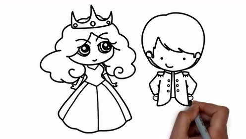 公主和骑士的简笔画图片