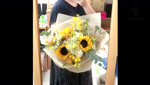 韩式向日葵花束 腾讯视频