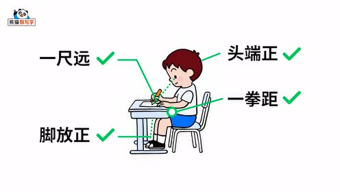 写字坐姿