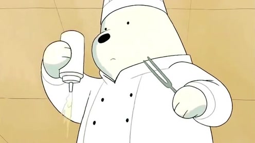 咱们裸熊:三剑客中做饭的白熊,真的好帅呀!