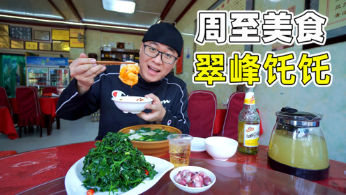 陕西面食花样多,面皮蘸辣椒水,周至小吃翠峰饦饦,阿星吃一大碗