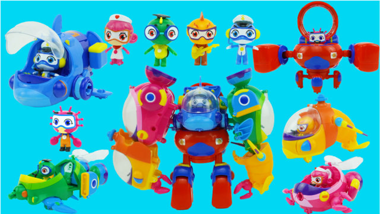 海豚帮帮号的变形组合玩具帮帮超能侠