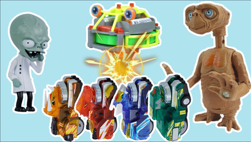 僵尸博士的舅舅送给他一个秘密武器对战心奇爆龙战车陀螺战车