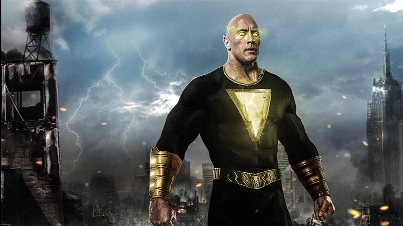 49岁巨石强森晒《黑亚当》片场照,自带青筋暴起,无需"肌肉服"