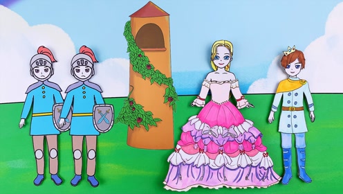 彩衣镇换装秀:芭比换上新衣服后,来到了长发公主的世界,救了被士兵