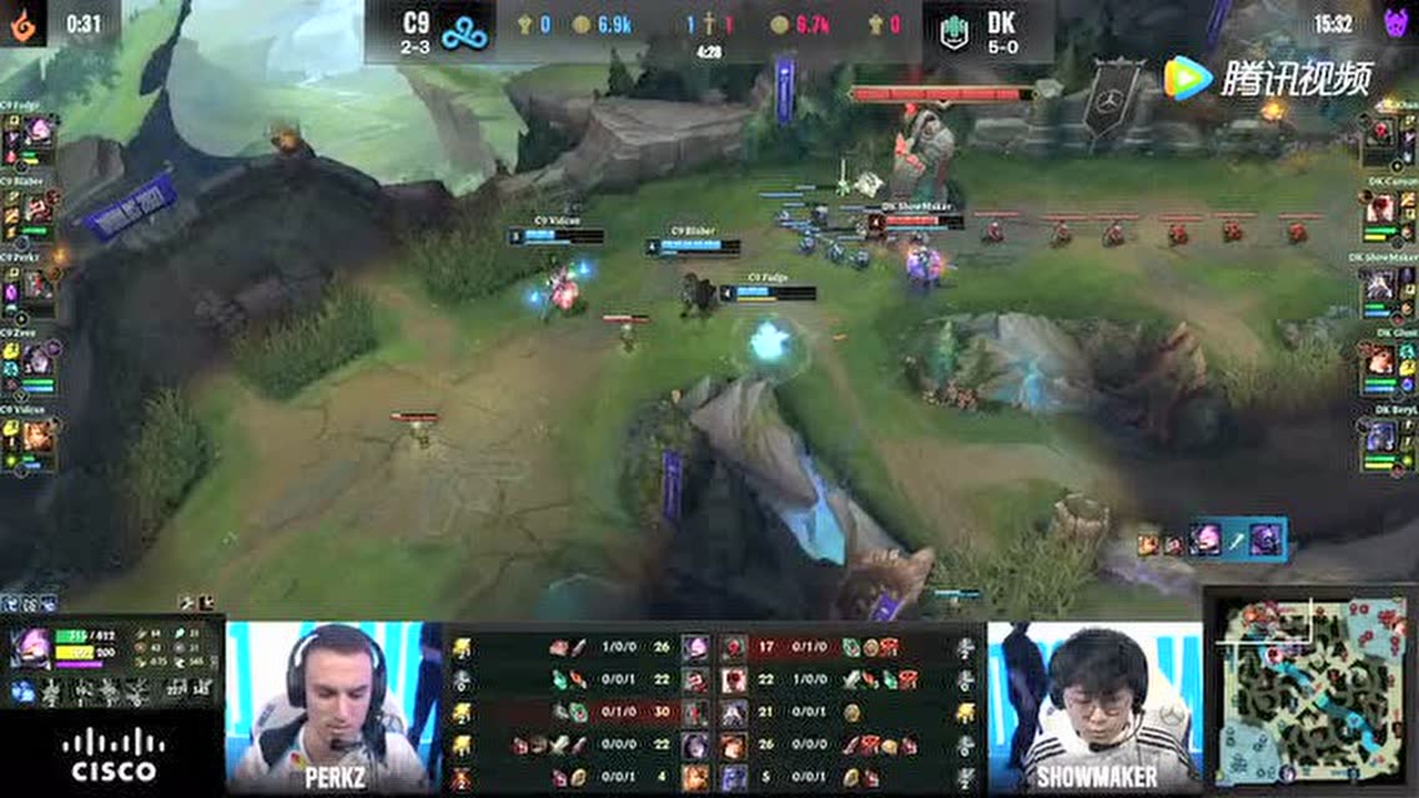 Beryl闪现留下阿P一血 C9三人包上带走Khan贾克斯
