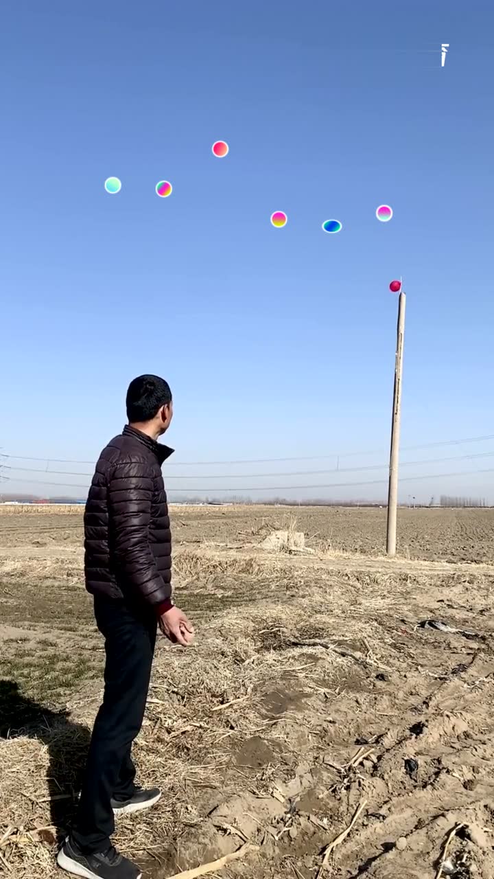 小李飞石！这么远命中移动的气球