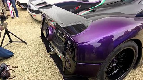 紫色帕加尼zonda 原地"狂轰乱炸"