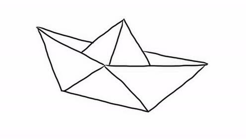 简单的小纸船幼儿亲子简笔画 宝宝轻松学画画