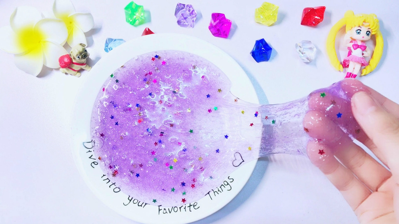 无硼砂自制史莱姆魔法独角兽水晶泥它能给你带来好运噢