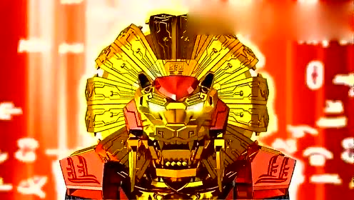 神兽金刚:守护之兽圣狮王帅气合体神兽金刚!