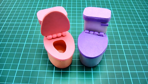 看手工达人如何diy微型马桶?这做出来的成品,看着真不错!