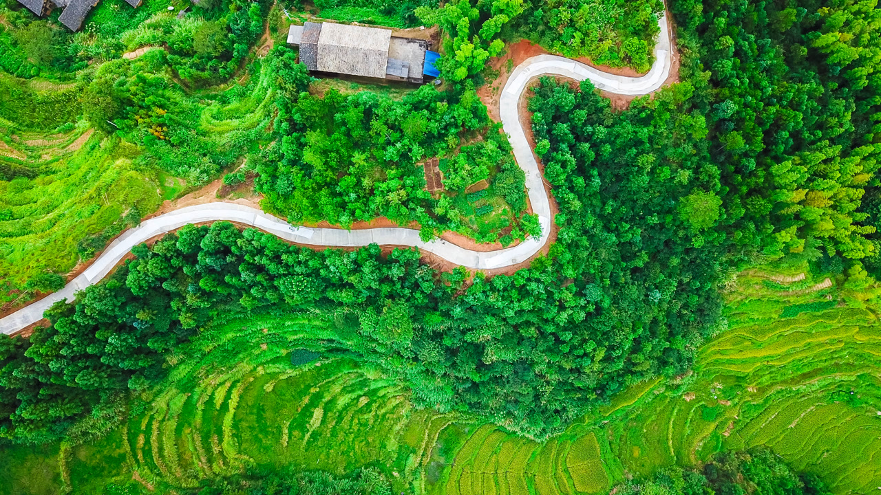 航拍江西万载县三兴镇自然村落,风景太美!看看有没有你家