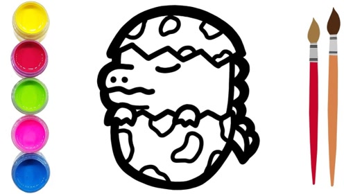 儿童简笔画,教你怎么画恐龙蛋,快快来学习吧